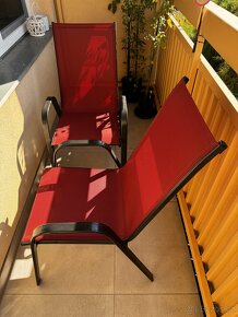 Zahradní červené židle (2ks) - 2