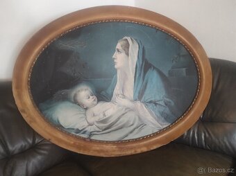 Starožitný svatý obraz velký - 2