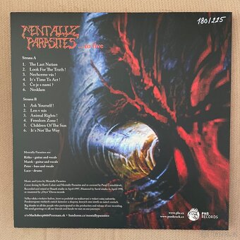 Mentally Parasites ...to live vinyl nový - 2