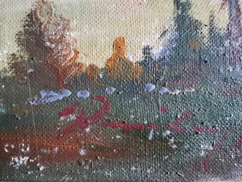 Starý obraz - olej na plátně - 2