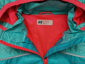 Tyrkysová šusťáková bunda H&M s kapucí, 10 - 11 let - 2