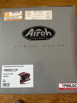 Prodám helmu AIROH COMMANDER BOOST RED GLOSS - 2