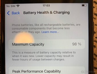 iPhone SE 2. generace, cerny, 128GB, baterie 98% - 2