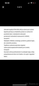 NOVÉ Zahradní topidlo Etna Delux - 2