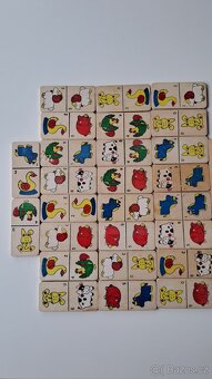 Dřevěné domino pro nejmenší. - 2
