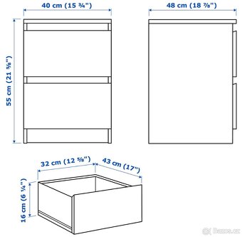 Nocni stolek Malm Ikea - 2