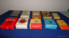 10 krabiček starých, sběratelských, zabalených cigaret. - 2