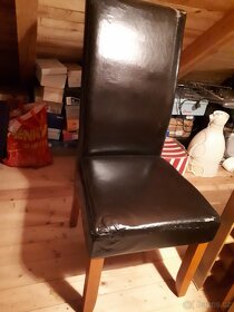 Židle koženka+dřevo - 2
