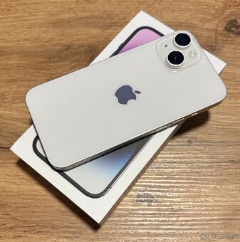 iPhone 14 bílý 128Gb, baterie 89%, záruka Alza 26/8/25, TOP - 2