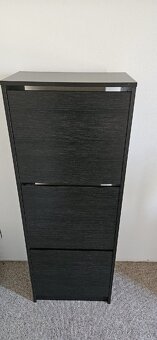 Černý botník (Ikea-Bissa) + šedý regál na boty - 2
