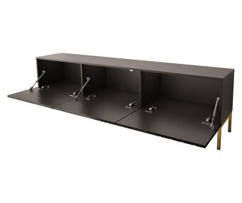 TV STOLEK, FURNLUX CLASSIC, HEXA, 190x37x52cm, ČERNÁ, DŘEVĚN - 2
