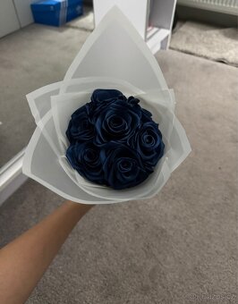Ručně vyráběné růže 7ks cca 40cm - 2
