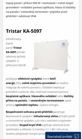 Topný panel Tristar KA-5097 bílý - 2