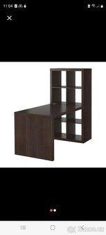Ikea policový regál Kallax + stůl - 2