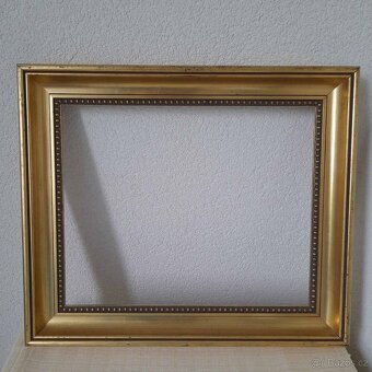 Starý zlatý retro vintage rám 53x45 cm - 2