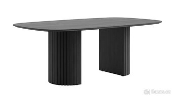 Designový jídelní stůl Pavie – dub, 240 cm, černý - 2