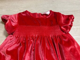 Vánoční sametové šaty vel. 86 - 2