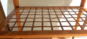 Renovovaný dubový odkládací stolek s mandalou - 2