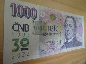 1000 Kč s přítiskem  vzácná a výjimečná série M01 (M10) - 2
