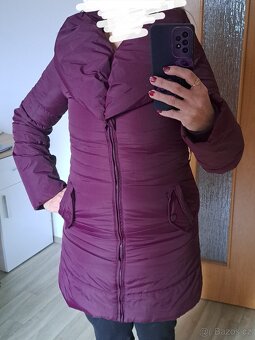 3) vínová zimni bunda/ kabát Orsay 36/38 nebo S/M - 2