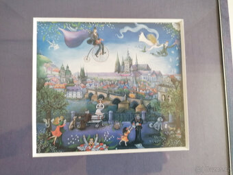 Malý zasklený obrázek motiv Praha - 2