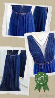 NOVÉ plesové šaty MODRÉ - 2