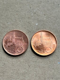 10 Kč 2017 + 2018, nálitek / chyboražba - 2