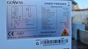 Pultový mrazák 98 litrů - 2