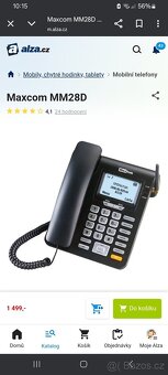 Stolní telefon s funkcemi mobilního Maxcom - 2