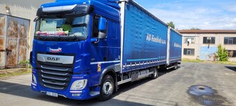 Tandem souprava 120cbm DAF XF 450 EUR 6 průjezdná, 740000km - 2