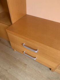 Nástěnná knihovna, s policí, stolkem a šuplíky - 2