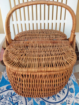 Retro proutěný piknikový košík - 2