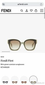 🕶️ Luxusní sluneční brýle Fendi First – mátově zelené – TOP - 2
