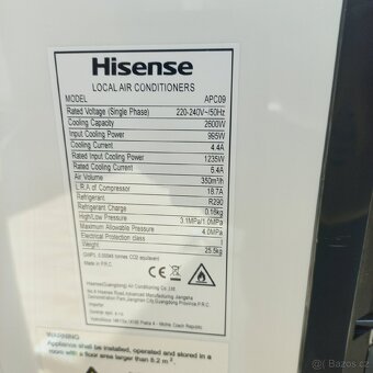 NOVÁ, V ZÁRUCE Mobilní klimatizace Hisense APC09 - 2