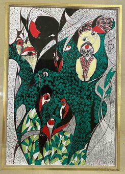 Obraz originál tempera autor Karel Typovský Olomouc - 2