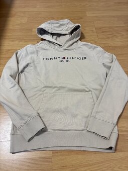 Tommy Hilfiger béžová mikina vel. 164 - 2