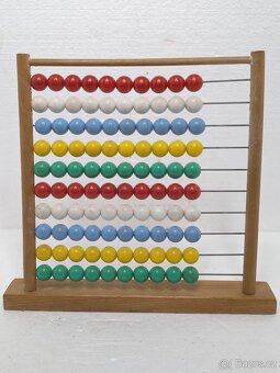 Retro dřevěné dětské počítadlo ČSSR - 2