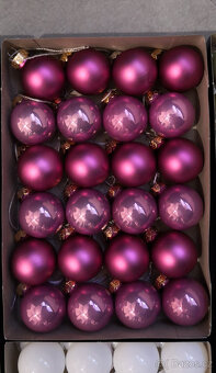 Vianočné ozdoby sklenene perleťové gule - 2