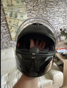 Moto helma/přilba sklolaminát vel.XS+ rukavice - 2