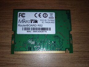MikroTik R52 miniPCI bezdrátová karta AR5414, 802.11a/b/g, 2 - 2