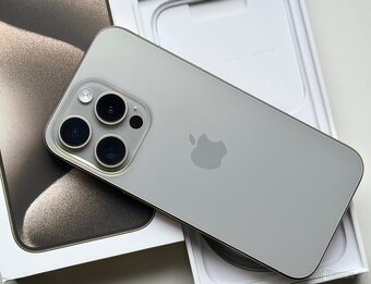 iPhone 15 Pro Max Natural Titanium BATERIE 100% TOP - 2