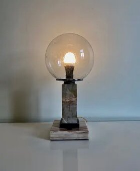 Stará stolní lampa kubismus, Kámen Praha - 2