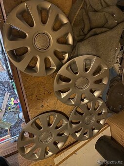 Plechové disky 15” 5x100 a letní pneu 195/55/R15 - 2