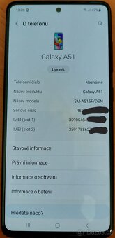 Prodám mobilní telefon Samsung A51 - 2