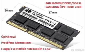 8GB DDR3 paměti notebook/macbook - 2