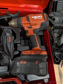 Akumulátorový vrtací šroubovák Hilti SF 6-22 + box - 2
