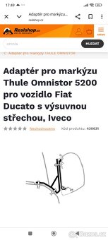 Adaptér markýzy Thule Fiat - 2