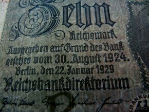 bankovka 10 MAREK Německo r.1929+pošt.ZDARMA - 2