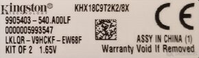 Paměť RAM DDR3 8GB 2x4GB Kingston HYPER X Predator - 2