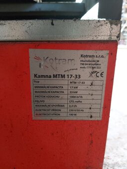 Kamna na olej Kotram MTM 17-33 - 2